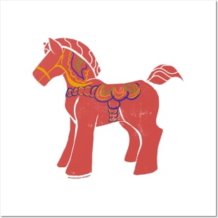 Real Dala Horse Posters and Art